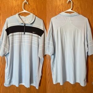 Nike Men's Polo Golf Shirt in Light Blue and Black